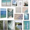 image:imageKate and Laurel Sylvie Sea Foam Framed Canvas Wall Art by Rachel Bolgov 28x38 White Scenic Coastal Ocean View Art for Wall