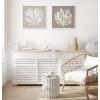 image:imageKate and Laurel Sylvie Sophisticated Neutral Coral Beige Framed Canvas Wall Art by The Creative Bunch Studio 22x22 White Natural Muted Coastal Art for Wall Decor