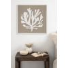 image:imageKate and Laurel Sylvie Sophisticated Neutral Coral Tan Framed Canvas Wall Art by The Creative Bunch Studio 22x22 White Natural Muted Botanical Ocean Art for Wall Decor