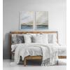 image:imageKate and Laurel Sylvie Sunday Morning Framed Canvas Wall Art by Mary Sparrow 2 Piece 18x24 White Relaxing Coastal Art Piece for Wall