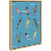 image:imageKate and Laurel Sylvie Swimmers Framed Canvas Wall Art by Queenbe Monyei 18x24 Natural Whimsical Colorful Beach Art