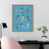 image:imageKate and Laurel Sylvie Swimmers Framed Canvas Wall Art by Queenbe Monyei 18x24 Natural Whimsical Colorful Beach Art