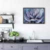 image:imageKate and Laurel Sylvie Violet Cactus Succulent Lavender Purple Framed Canvas Art by Amy Peterson 18x24 Gray