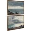 image:imageKate and Laurel Sylvie Winslow Homer Prouts Neck Evening and Breaking Storm Coast of Maine Framed Canvas Wall Art Set by The Art Institute of Chicago 2 Piece 18x24 Gold Decorative Museum Art Series