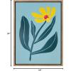 image:imageKate and Laurel Sylvie Yellow Flower Framed Canvas Wall Art by Emma Daisy 18x24 Natural Beautiful Simple Botanical Wall DecorGold