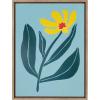image:imageKate and Laurel Sylvie Yellow Flower Framed Canvas Wall Art by Emma Daisy 18x24 Natural Beautiful Simple Botanical Wall DecorGold