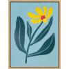 image:imageKate and Laurel Sylvie Yellow Flower Framed Canvas Wall Art by Emma Daisy 18x24 Natural Beautiful Simple Botanical Wall DecorNatural