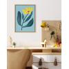 image:imageKate and Laurel Sylvie Yellow Flower Framed Canvas Wall Art by Emma Daisy 18x24 Natural Beautiful Simple Botanical Wall DecorNatural