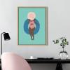 image:imageKate and Laurel Sylvie by The Pool Framed Canvas Wall Art by Queenbe Monyei 18x24 Natural Feminine Wall Decor