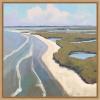 image:imageKate and Laurel coastal visions Framed Canvas Wall Art by Mary Sparrow 22 x 22 Sylvie Natural Coastal Beach Nature Landscapes Art for Wall Decor Living Room Bedroom