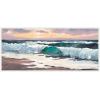 image:imageKate and Laurel roll tide Framed Canvas Wall Art by Mary Sparrow 40 x 18 Sylvie White Coastal Beach Nature Art for Wall Decor Living Room Bedroom
