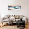 image:imageKate and Laurel roll tide Framed Canvas Wall Art by Mary Sparrow 40 x 18 Sylvie White Coastal Beach Nature Art for Wall Decor Living Room Bedroom