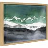 image:imageKate and Laurel Blake Black Sands Dream Framed Printed Glass Wall Art by Janet MeinkeLau 18x24 Natural Coastal Beach Art for Wall