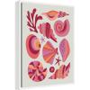 image:imageKate and Laurel Coastal Ocean Seashells Framed Canvas Wall Art by Rachel Lee 18 x 24 Sylvie White Coastal Beach Abstract Art for Wall Decor Living Room Bedroom