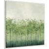 image:imageKate and Laurel Framed Canvas Wall Art Print Abstract Green Trees by The Creative Bunch Studio 30 x 30 Sylvie Beaded White Frame Modern Contemporary Abstract Art for Wall Decor
