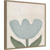 image:imageKate and Laurel Framed Canvas Wall Art Print Blue Flower by Gabrielly Guedes 22 x 22 Sylvie Dark Gold Frame Modern Contemporary Flower Art for Wall DecorSylvie Dark Gold