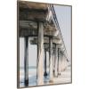 image:imageKate and Laurel Framed Canvas Wall Art Print Pier Over The Water by Alicia Abla 28 x 38 Sylvie Walnut Frame Modern Contemporary Beach Art for Wall Decor