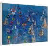 image:imageKate and Laurel Framed Canvas Wall Art Print Regates a Cowes 1929 by Raoul Dufy by Nostalgia Prints 42 x 32 Sylvie White Frame Coastal Beach Art for Wall Decor