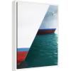 image:imageKate and Laurel Framed Canvas Wall Art Print Sailing Across Costal Waters by Alicia Abla 18 x 24 Sylvie White Frame Modern Contemporary Beach Art for Wall Decor