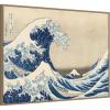 image:imageKate and Laurel Framed Canvas Wall Art Print The Great Wave Katsushika Hokusai by The Art Institute of Chicago 42 x 32 Sylvie Dark Gold Frame Vintage Beach Art for Wall Decor