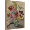 image:imageKate and Laurel Framed Canvas Wall Art Print Vase avec bouquet de fleurs by Louis Valtat by Nostalgia Prints 18 x 24 Sylvie Beaded Rustic Natural Frame Traditional Still Life Art for Wall Decor