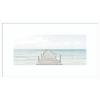 image:imageKate and Laurel Framed Wall Art Print Wooden Pier On The Beach by Amy Peterson 41 x 24 Svelte White Frame Coastal Beach Art for Wall DecorSvelte White