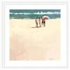 image:imageKate and Laurel Framed Wall Art Print afternoon meet up by Mary Sparrow 27 x 27 Oliver White Narrow Frame Coastal Beach Art for Wall Decor27L x 27W