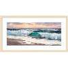 image:imageKate and Laurel Framed Wall Art Print roll tide by Mary Sparrow 42 x 22 Woodgrain Stripe Blonde Frame Coastal Beach Nature Art for Wall Decor42L x 22W