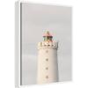 image:imageKate and Laurel Grotta Lighthouse Iceland Framed Canvas Wall Art by Crystal Lynn Collins 18 x 24 Sylvie White Coastal Beach Architecture Art for Wall Decor Living Room Bedroom