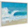 image:imageKate and Laurel Sylvie Beach Day Framed Canvas Wall Art by Julie Maida 18x24 White Decorative Coastal Art Print for Wall