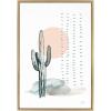 image:imageKate and Laurel Sylvie Desert Cactus Framed Canvas Wall Art by Statement Goods 23x33 Gold Botanical Art for WallGold