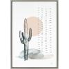 image:imageKate and Laurel Sylvie Desert Cactus Framed Canvas Wall Art by Statement Goods 23x33 Gold Botanical Art for WallGrey