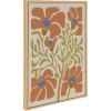 image:imageKate and Laurel Sylvie Expressive Abstract House Plant Orange on Tan Framed Canvas Wall Art by The Creative Bunch Studio 23x33 Natural Modern Abstract Greenery for Contemporary Floral ArtNatural