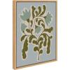 image:imageKate and Laurel Sylvie Expressive Abstract House Plant Playful Blue Framed Canvas Wall Art by The Creative Bunch Studio 18x24 Natural Modern Abstract Greenery for Contemporary Floral ArtNatural