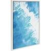 image:imageKate and Laurel Sylvie Into the Blue Framed Canvas Wall Art by Julie Maida 23x33 White Coastal Ocean Blue Wall Art Dcor Set