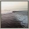 image:imageKate and Laurel Sylvie La Jolla 1 Framed Canvas Wall Art by Rachel Bolgov 22x22 Gray Decorative Peaceful Beach Art for Wall