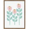 image:imageKate and Laurel Sylvie Scandi Paper Flowers Framed Canvas Wall Art by Myriam Van Neste 18x24 Gold Decorative Floral Art for Wall