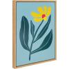 image:imageKate and Laurel Sylvie Yellow Flower Framed Canvas Wall Art by Emma Daisy 18x24 Natural Beautiful Simple Botanical Wall DecorNatural