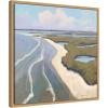 image:imageKate and Laurel coastal visions Framed Canvas Wall Art by Mary Sparrow 22 x 22 Sylvie Natural Coastal Beach Nature Landscapes Art for Wall Decor Living Room Bedroom