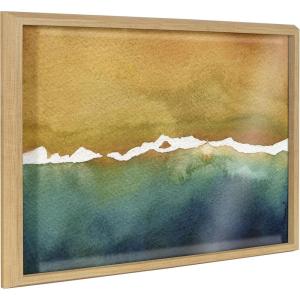 image:imageKate and Laurel Blake Above Framed Printed Glass Wall Art by Janet MeinkeLau 18x24 Natural Coastal Beach Art for Wall