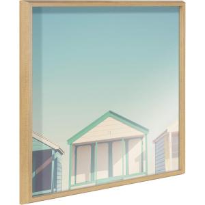 image:imageKate and Laurel Blake Hang Loose Framed Printed Acrylic Wall Art by Laura Evans 24x24 Natural Coastal Decor for Wall