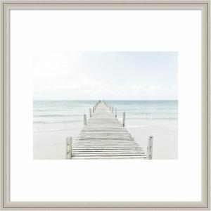 image:imageKate and Laurel Framed Wall Art Print Beach 5s by Amy Peterson 26 x 26 Florence Silver Frame Coastal Beach Art for Wall DecorFlorence Silver