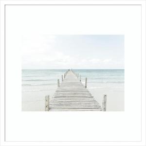 image:imageKate and Laurel Framed Wall Art Print Beach 5s by Amy Peterson 26 x 26 Florence Silver Frame Coastal Beach Art for Wall DecorSvelte White