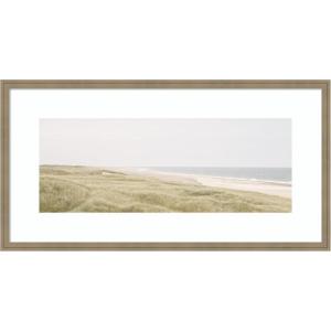 image:imageKate and Laurel Framed Wall Art Print Peaceful and Serene Coastal Landscape by The Creative Bunch Studio 41 x 21 Svelte Natural Frame Coastal Beach Art for Wall DecorFlorence Light Brown