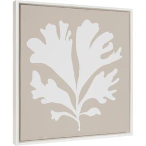 image:imageKate and Laurel Sylvie Sophisticated Neutral Coral Beige Framed Canvas Wall Art by The Creative Bunch Studio 22x22 White Natural Muted Coastal Art for Wall Decor