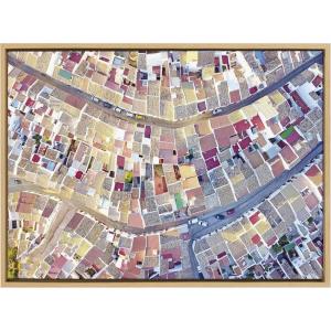 image:imageKate and Laurel Sylvie Spain 4 Framed Canvas Wall Art by Rachel Dowd 23x33 Natural Travel Art for Wall