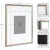 image:imageKate and Laurel Adlynn Modern Rectangle Poster Frame 20 x 26 Gold Glam Large Photo Frame for Use as Movie Poster Display or Gallery Wall Piece in Living Room Wall DecorSilver