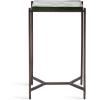 image:imageKate and Laurel Aguilar Modern Glam Slim Side Table 12 x 7 x 22 Green Glass and Bronze Decorative Narrow End Table for Use as Skinny Bedroom Nightstand or Living Room Accent