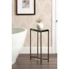image:imageKate and Laurel Aguilar Modern Glam Slim Side Table 12 x 7 x 22 Green Glass and Bronze Decorative Narrow End Table for Use as Skinny Bedroom Nightstand or Living Room Accent
