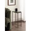 image:imageKate and Laurel Aguilar Modern Glam Slim Side Table 12 x 7 x 22 Green Glass and Bronze Decorative Narrow End Table for Use as Skinny Bedroom Nightstand or Living Room Accent